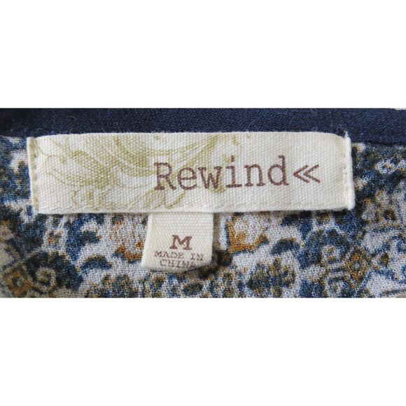 Rewind Peasant Blouse Long Sleeves Tie Neck  Mustard yellow M  EUC - Picture 7 of 9